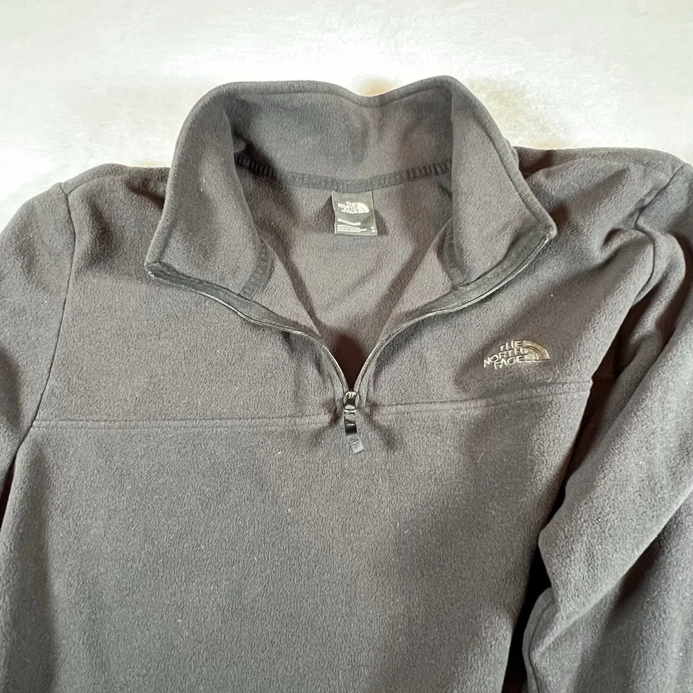 The North Face Pullover Men's Sz XL‎ Black 1/4 Zip Fleece Sweater